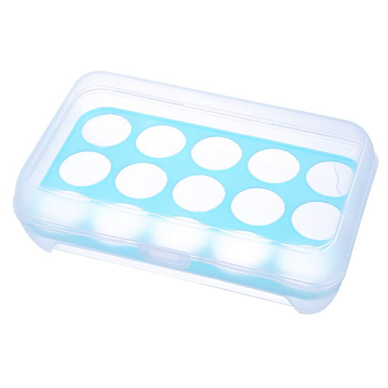 [HA4429] Huevera de plástico con tapa, para 15 huevos en bolsa