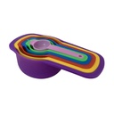 Tazas y cucharas medidoras de plástico x6