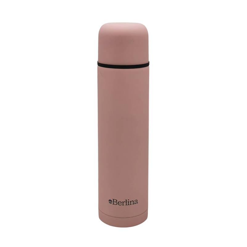 Termo 750ml bala, pico botón, base antideslizante, Berlina ROSADO