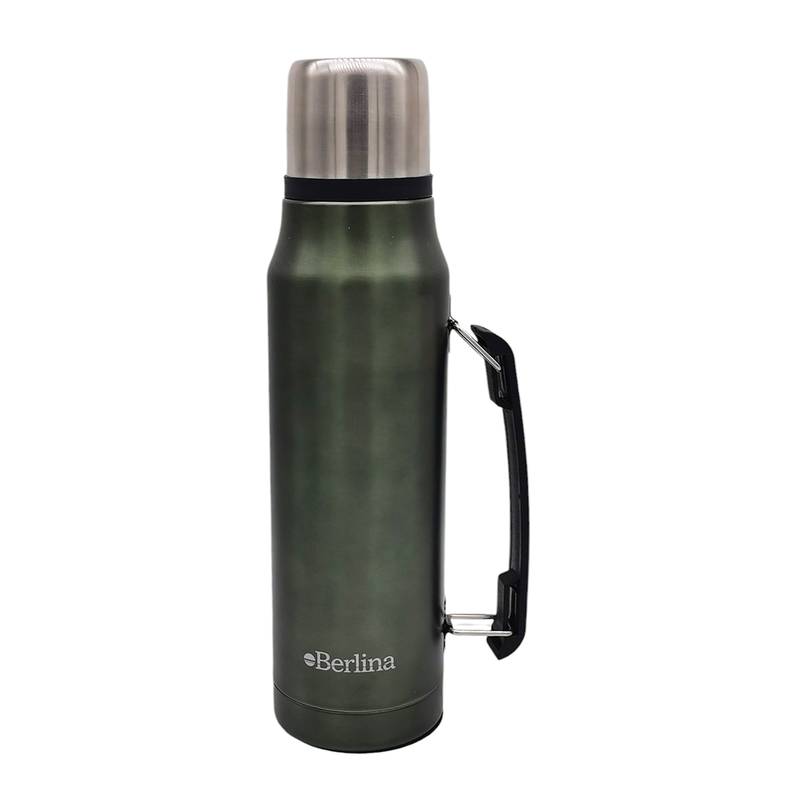 [HA4472D] Termo 1L acero VERDE, base antideslizante, Berlina