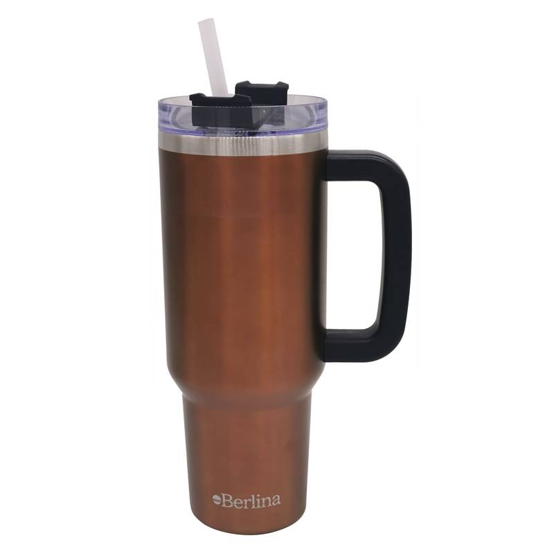 Vaso térmico doble pared 1200ml, sorbito de plástico, Berlina COBRE