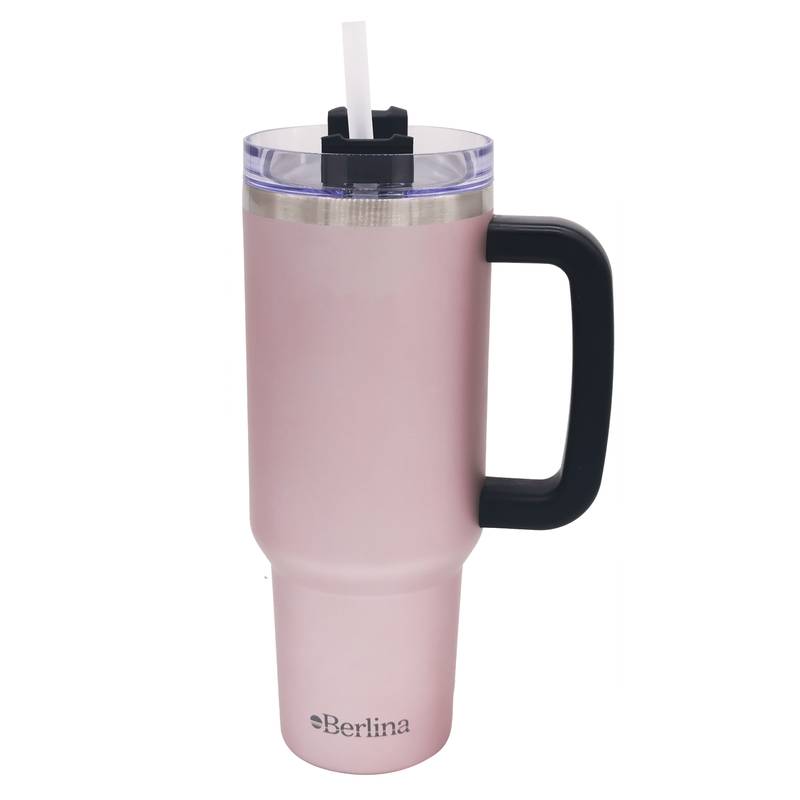 [HA4473C] Vaso térmico doble pared 1200ml, sorbito de plástico, Berlina ROSADO