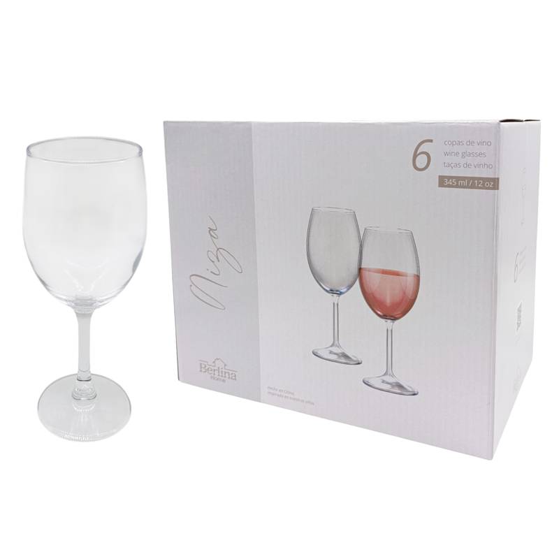 [HA4478] Copa de vidrio Berlina Niza, 345ml, CAJA x6