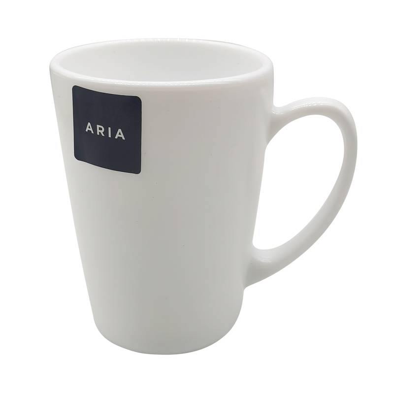 [HA4492] Taza de vidrio opal 350ml, línea ARIA, CAJA x36