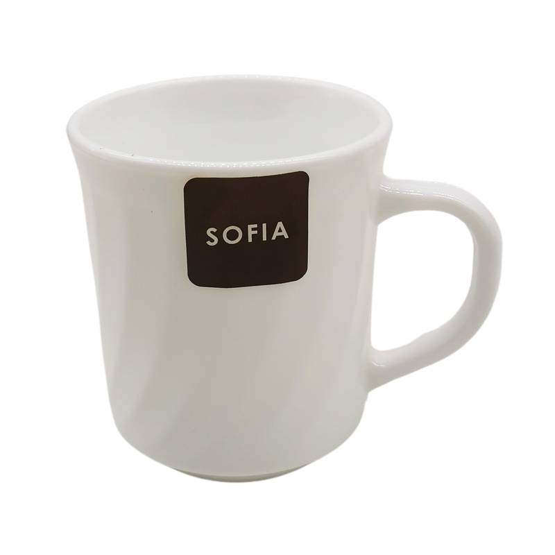Taza de vidrio opal 250ml, línea SOFIA, CAJA x36