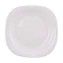 Plato vidrio opal postre, línea HUDSON, CAJA x36