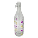 Botella de vidrio, cierre hermético 750ml, varios diseños