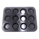 Asadera de metal para 12 cupcakes, en bolsa