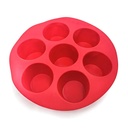 Molde de silicona para 7 cupcakes, ideal para horneados, chocolate, gelatina etc, varios colores