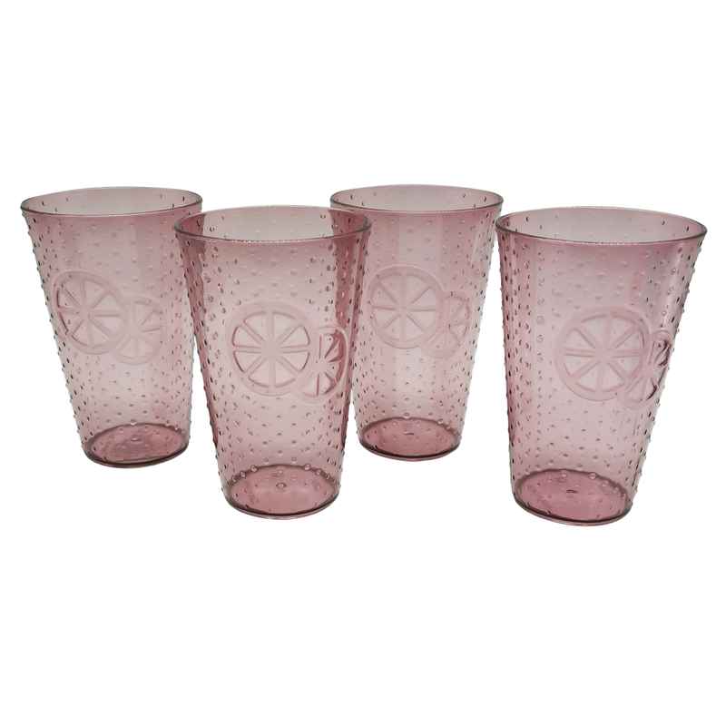 Vaso de plástico x4, colores surtidos