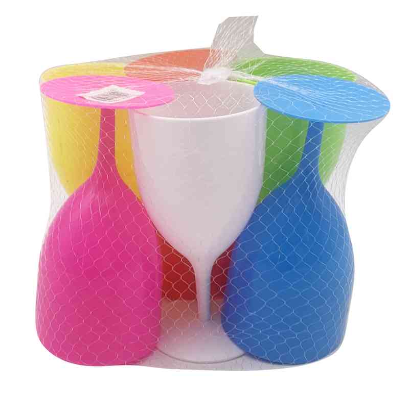 [HA4775] Copa de plástico x6, en red, varios colores