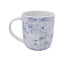 Taza de loza 420ml, varios diseños azulados