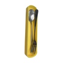 Cubiertos de metal x2, con estuche, varios diseños