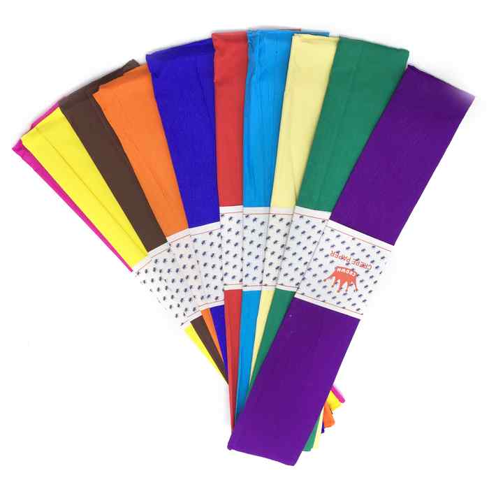 [E1508] Papel crepé, PACKx10 colores surtidos