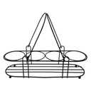 Organizador de metal para frascos, botellas, plantas, velas, con asas