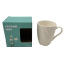 Taza de loza texturada, 300ml, en caja