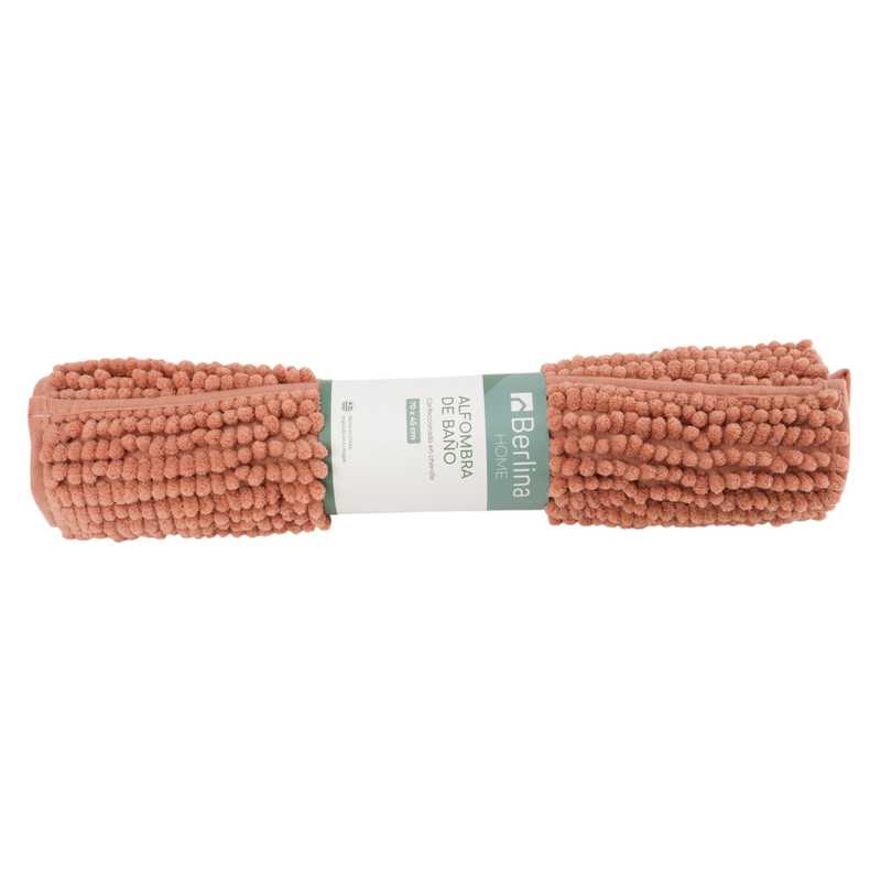 [HA4973D] Alfombra para baño, de chenille, SALMÓN, Berlina Home