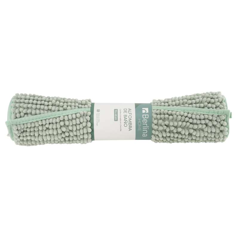 [HA4973E] Alfombra para baño, de chenille, VERDE CLARO, Berlina Home