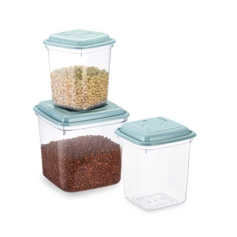 [HA5004] Frasco de plástico x3 con tapa, 1100/1800/2700ml,