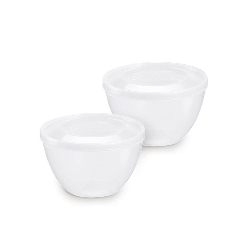 [HA5018] Vianda recipiente de plástico transparente, 800ml x2