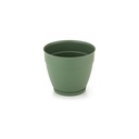 Maceta de plástico con plato anti dengue 1,5L, VERDE