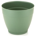 Maceta de plástico con plato anti dengue 29,6L, VERDE