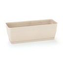 Maceta de plástico jardinera con plato anti dengue 11,5L, BEIGE