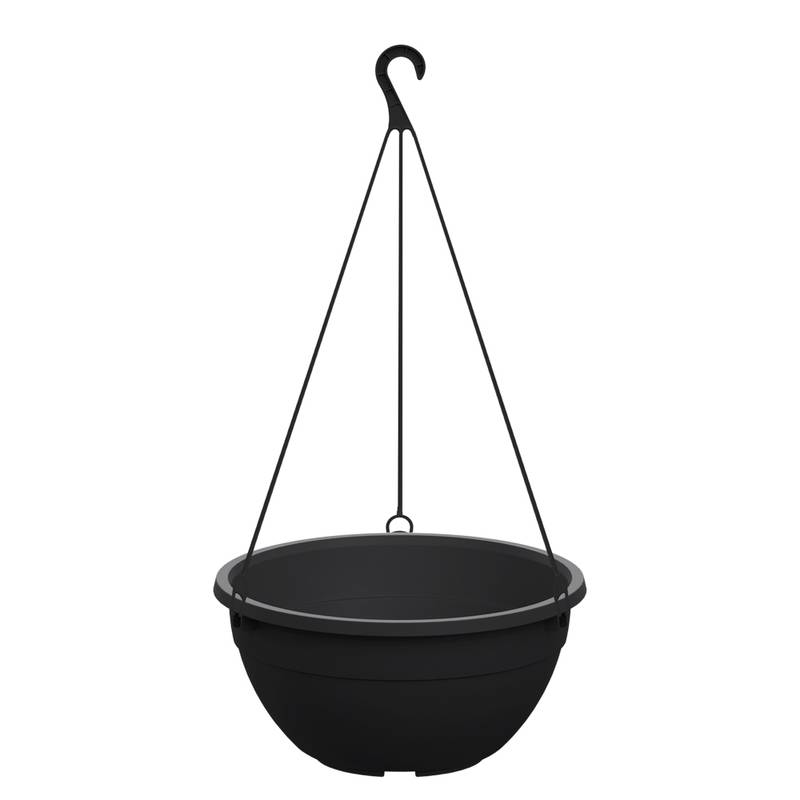 Maceta de plástico colgante 4,4L, NEGRO
