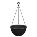Maceta de plástico colgante 4,4L, NEGRO