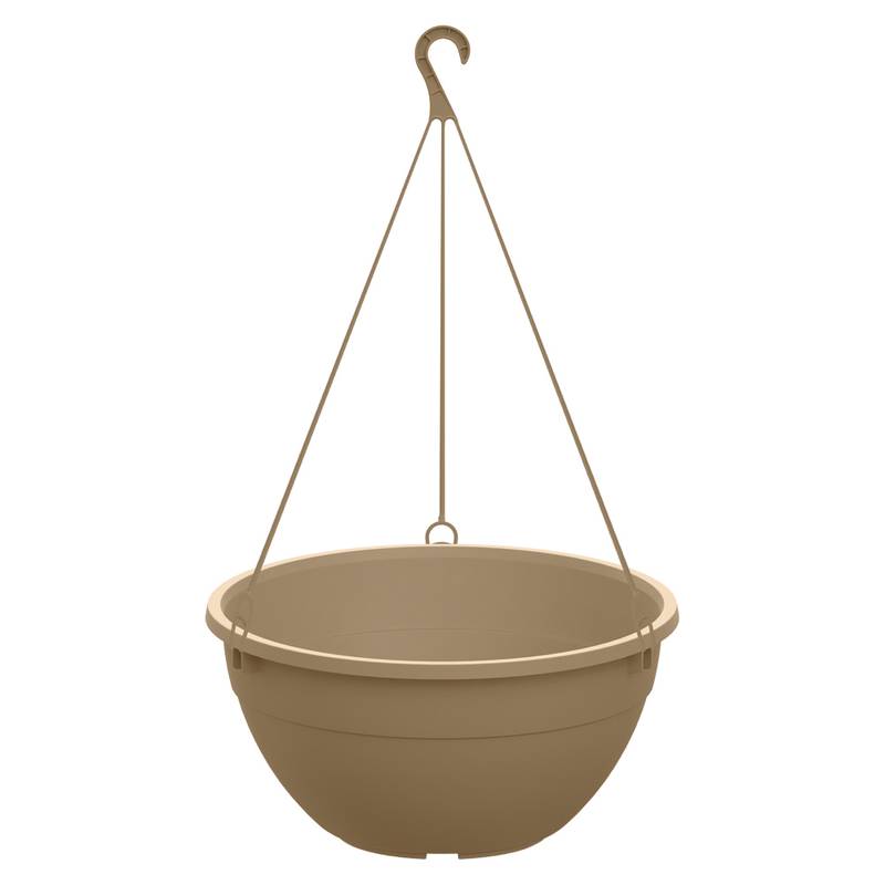 Maceta de plástico colgante 7,5L, MARRÓN
