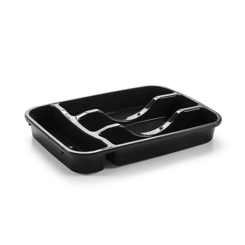 [HA5046] Cubiertera de plástico 4 divisiones, NEGRO