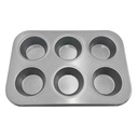 Asadera de metal para 6 cupcakes