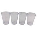 Vaso de acrílico x4, transparente