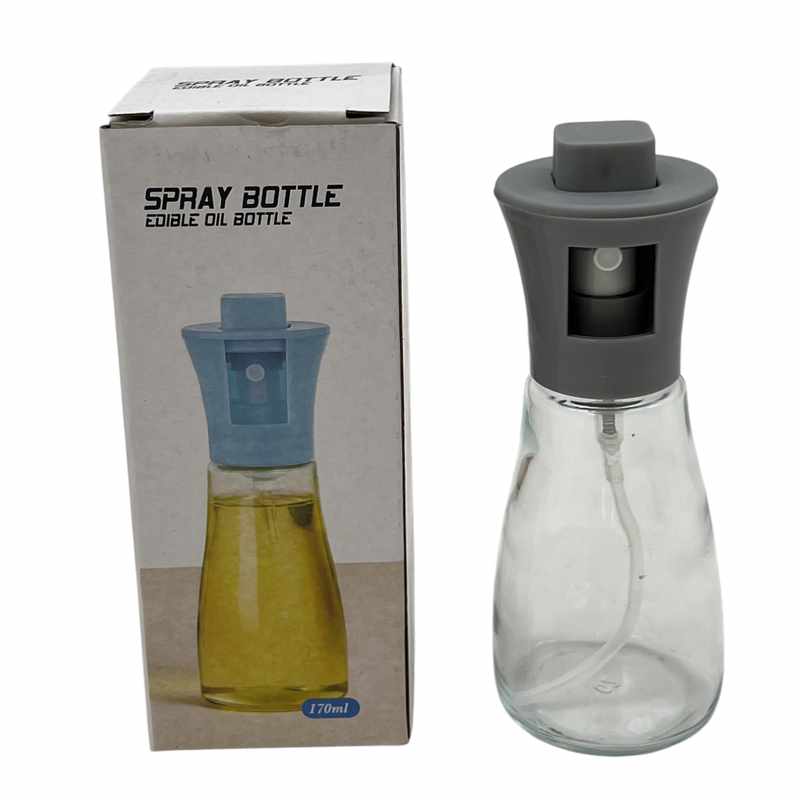 Condimentero pulverizador de vidrio, 170ml, para aceite o vinagre, en caja