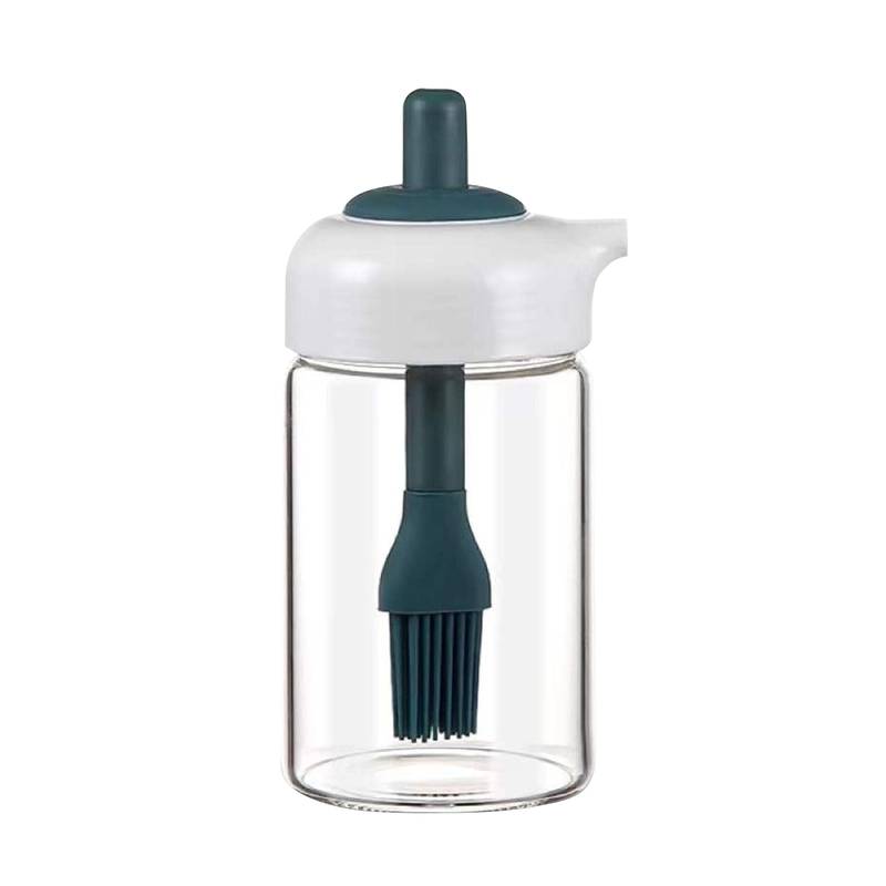 [HA5092] Condimentero de vidrio, con pincel para aceite o salsas, en caja