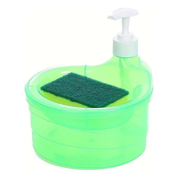 [HA5094] Dispensador de jabón de plástico, con esponja, en red