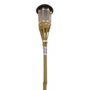 Antorcha de caña, luz con recarga solar, pincho