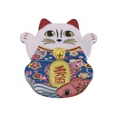 Imán de cerámica, diseños de gato de la fortuna, PACKx12
