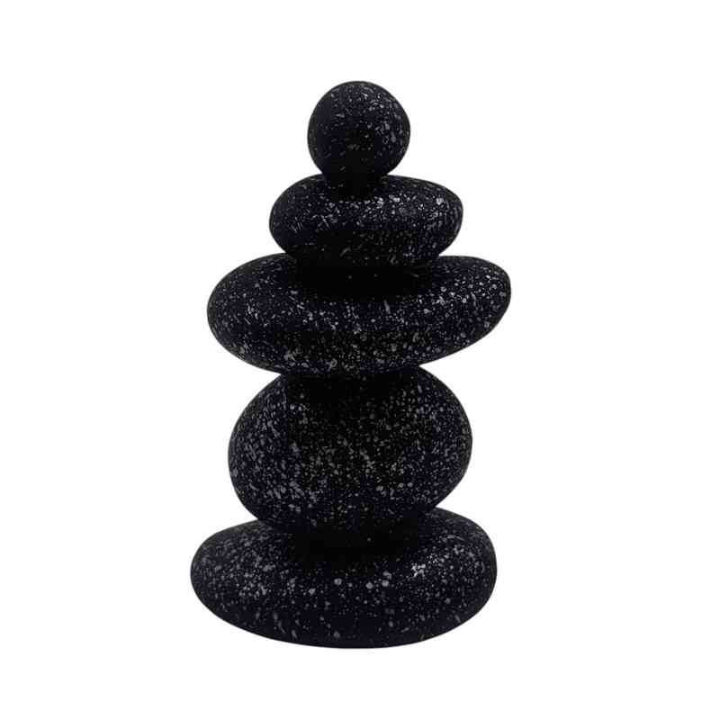 [HA5155] Adorno de mesa de resina, piedras apiladas, en caja