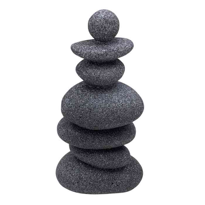 [HA5156] Adorno de mesa de resina, piedras apiladas, en caja
