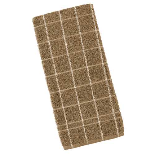 [HA5170C] Repasador 100% algodón, 45x70cm, 320g, diseño cuadrillé, marrón, Berlina by Teka