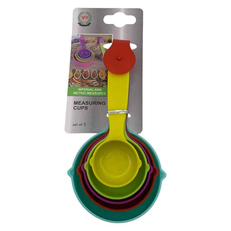 [HA5281] Tazas medidoras de plástico x5, en cartón