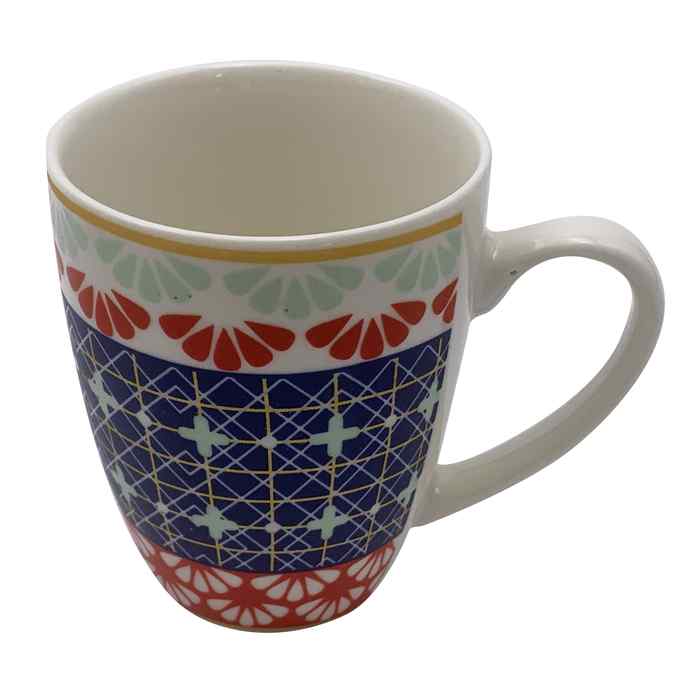 Taza de loza, varios diseños