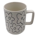 Taza de loza, varios diseños