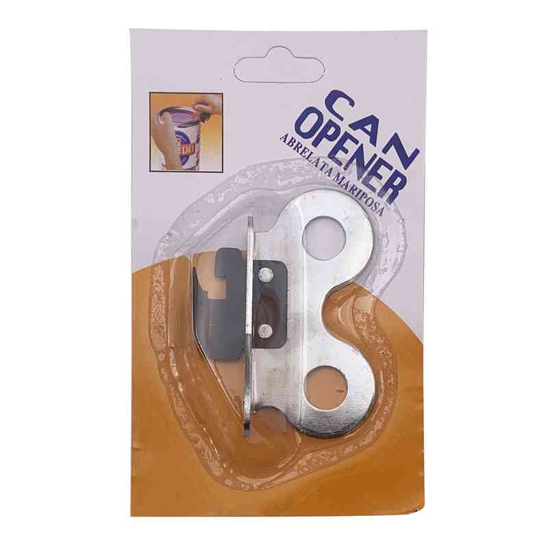 Destapador abrelatas de acero inoxidable, en blister