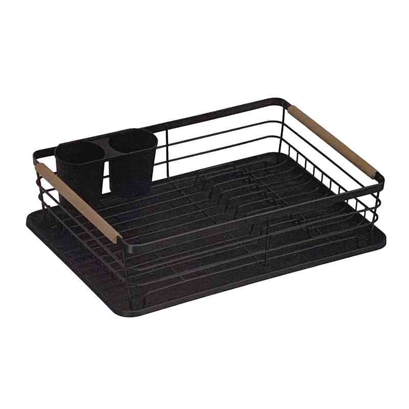 [HA5336] Escurridor de platos, de metal, con bandeja, en caja