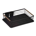 Escurridor de platos, de metal, con bandeja, en caja