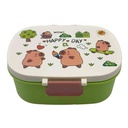 Vianda infantil de plástico con cuchara, varios diseños de carpincho