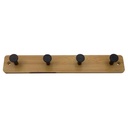 Perchero de madera, 4 ganchos