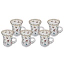 Vaso turco para té, de vidrio x6, con diseño, en caja de PVC